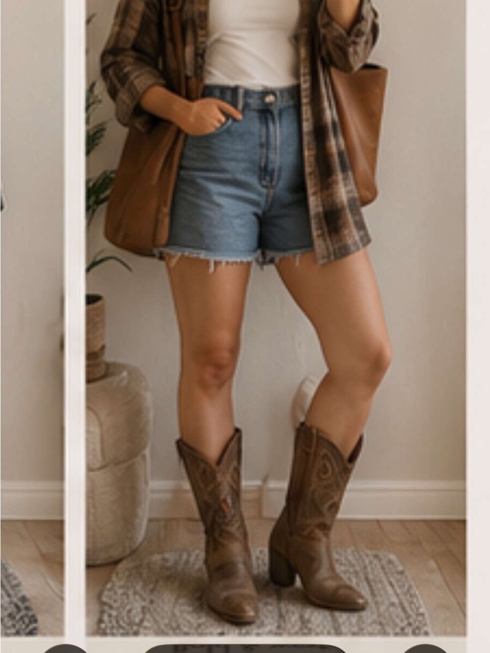 Hand Crafted Brown Distressed Leather Western Combat & Moto Boots